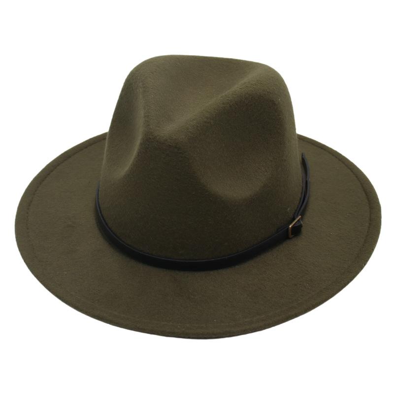 Оптовая продажа Детский Топ-шляпа для Дефиле Пряжка для Ремня Сценическая Шляпа-цилиндр Родитель-Ребенок Досуг Шерстяная Шляпа Широкие Поля Джазовая Шляпа Мужчины и Женщины