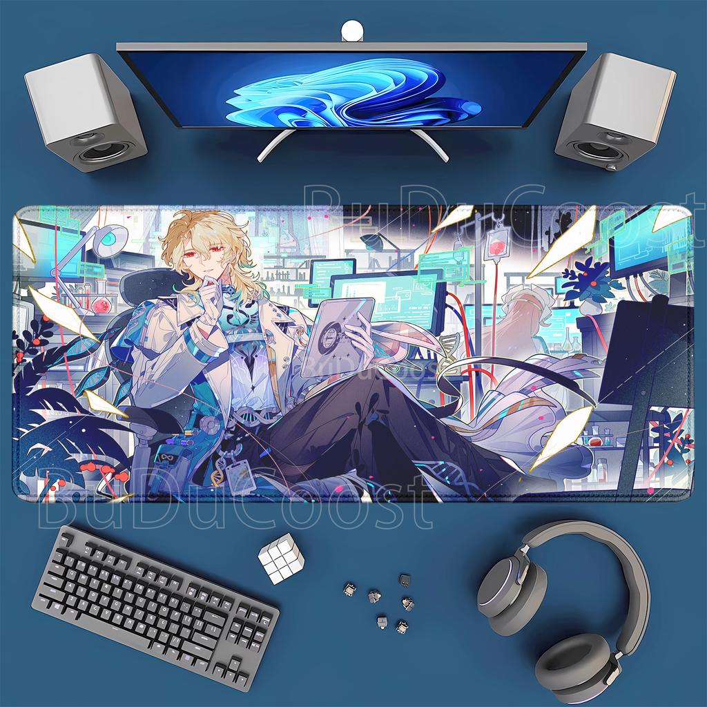 Wuthering Waves LuukHerssen Mousepad overlock offices Gaming keyboard Mouse Pad Anime Rubber HD Printing xmm XXL Desk Mat