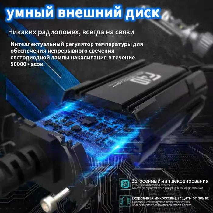 F40 H4 Автомобильные линзы Светодиодные фары Противотуманные фары Светодиодные лампы с проектором Дальний ближний свет 110 Вт