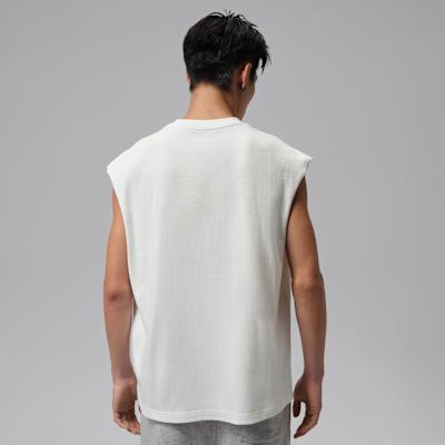 Men's Jordan Brooklyn Tank Tops Men's White/University Red Crew Neck Moderate Other