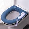 Universal Toilet Seat Cover Round Toilet Seat Cushion Bathroom Lavatory Cover Mat Winter Thick Warm Washable Cat Cartoon Cute Toilet Seat Covers