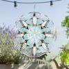 10 Inch Hanging Wind Chime with Swivel Hook Penguin Snowflake Design Blue Green Accents Garden Decor Gift for Friends Family