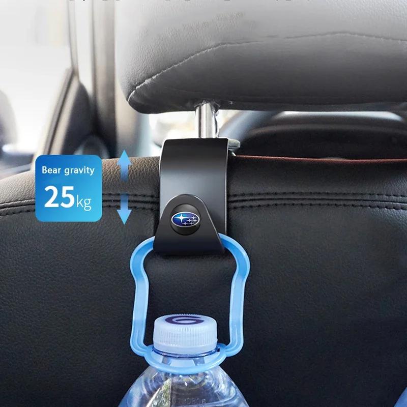 for Subaru Forester XV Tribeca Outback Impreza Legacy STI WRX BRZ 2pcs ABS Car Seat Back Hooks Bag Holder Clip Car Inner Styling X5