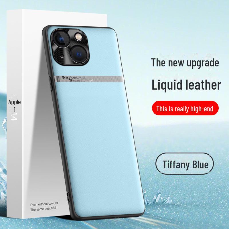 Чехол Anti-Fall Liquid Leather для Apple 14 — прочная и необрастающая защита