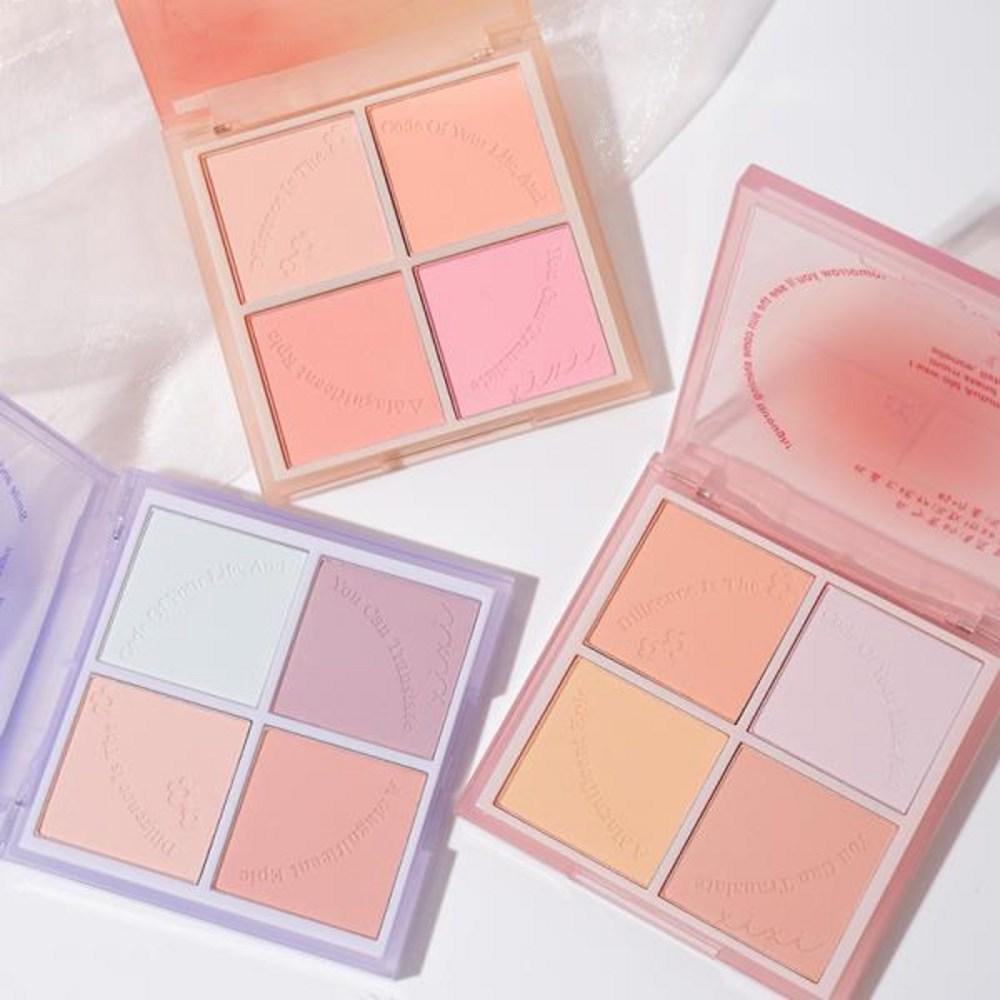 Многофункциональная палетка румян Matte Lavender Blush Palette Nude Eyeshadow Natural Blush Powder Rouge Face Makeup Palette Hwa, 03 3, 1 шт., 03 3