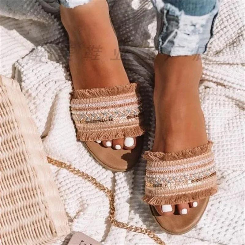 Your Bestfashion Women's Flat Bottom Fashion One Word Slippers Womens Shoes Comfort Summer Outdoor Beach Luxury Sandals Women Designers