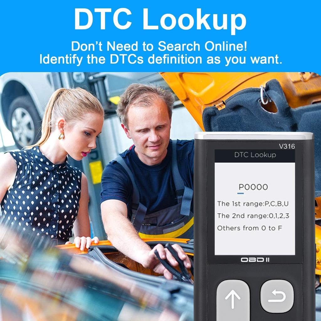 Сканер V316 OBD2 Считыватель автомобильных кодов с Bluetooth, неисправность двигателя, считывание кодов, очистка кодов, просмотр данных стоп-кадра, проверка готовности I/M, диагностическое сканирование CAN