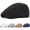 Solid-colored Corduroy Newsboy Hat Winter Fashionable Beret Cap Couple Outdoor Travel Hats Warm Caps