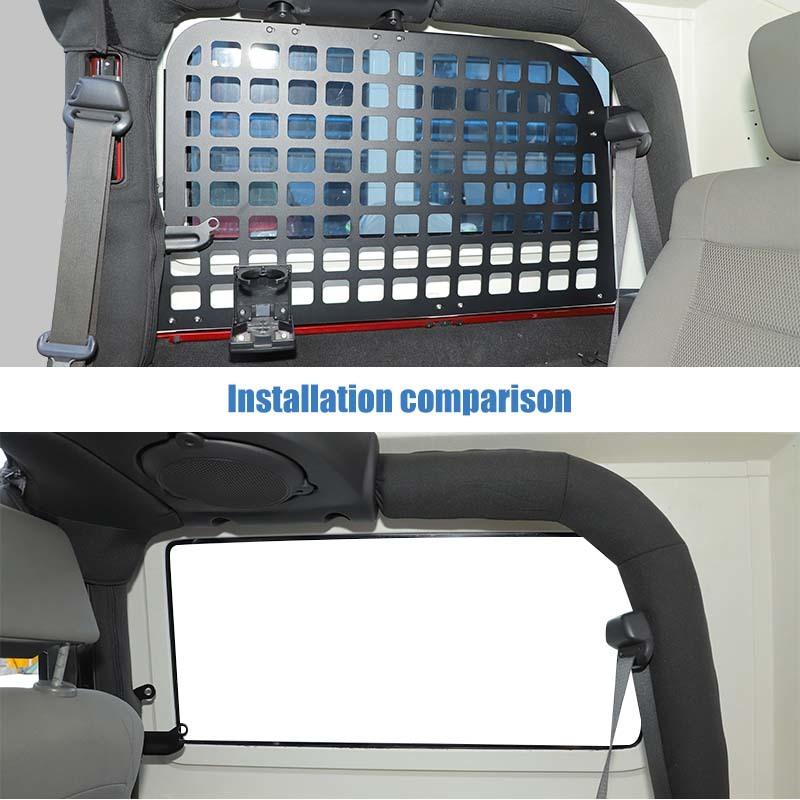 Car Rear Trunk Side Expansion Bracket Rack Shelf For Jeep Wrangler JK 2007-2010 2-Door Version Metal Car Accessories