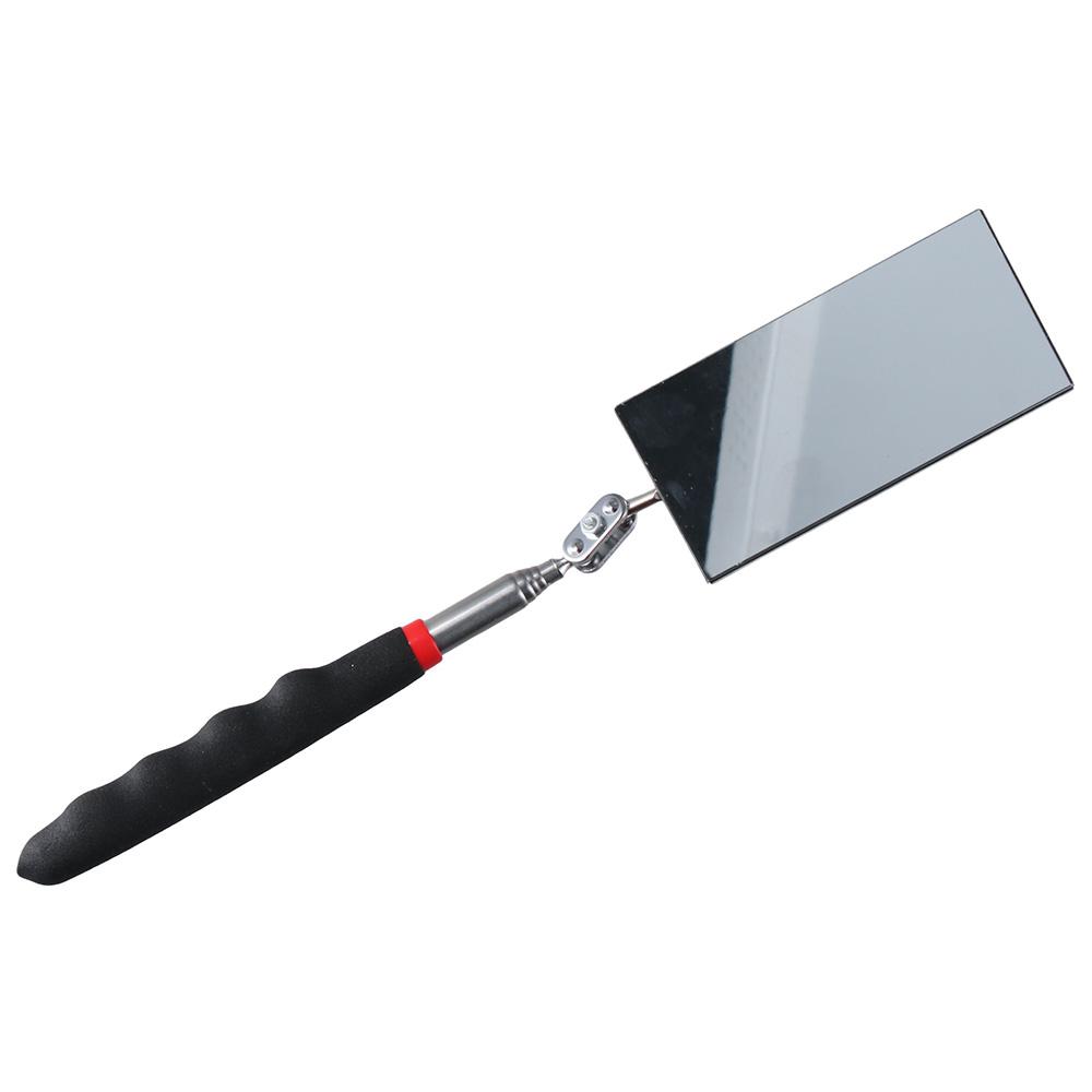 Телескопическое инспекционное зеркало с поворотной головкой на 360°. Прямоугольный инструмент для осмотра мелких деталей.