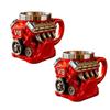 Кофейные кружки в ретро-дизайне двигателя с вкладышами из нержавеющей стали, термостойкая и прочная кружка для автолюбителей
