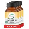 Flaxseed Oil Capsules 60 Each Pack Of 3 Plant-Based Omega-3 For Heart Skin Nails
