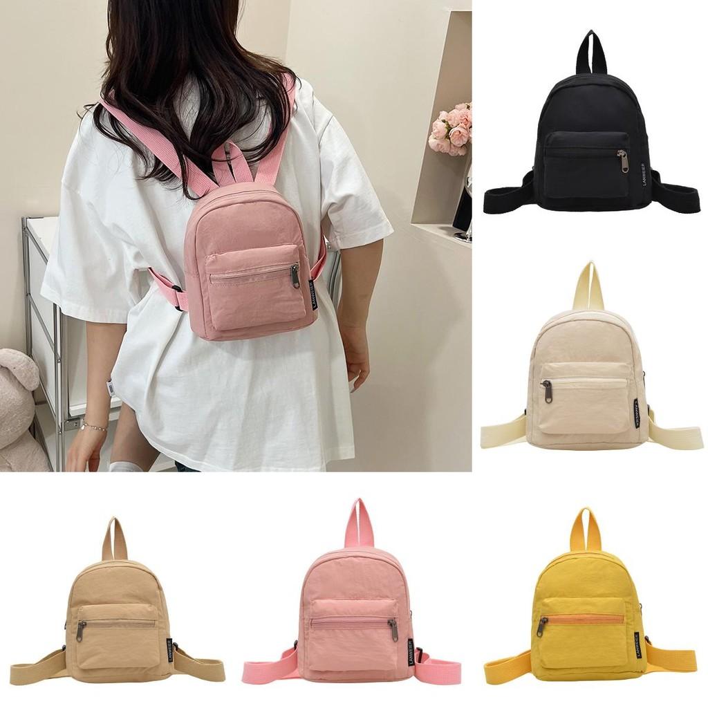 Minimalist Women Casual Small Backpack With Fabric For Daily Use