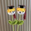 2026 Graduation Gifts for Teacher Season Crochet Flowers Hand-knitted Artificial Flowers Bouquet Crochet Flower Graduation Gift