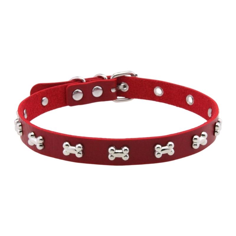 Панк Стиль Кожаные Чокеры Ожерелье С Подвеской В Виде Кости Регулируемая Застежка Для Дерзкой Уличной Моды