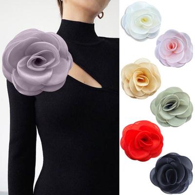 Формальный случай корсаж во французском стиле большая камелия сетчатая ткань невеста жених свадебная брошь выпускной вечер банкетное платье костюм пальто брошь одежда DIY