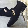 Men Dress Shoes Business Wedding Shoes Male Formal Shoes PU Leather Oxfords Pointed Toe Loafers Shoe