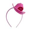 Sequins Pink Cowboy Hat Headband Plastic Shining Lip Print Hairband  Party