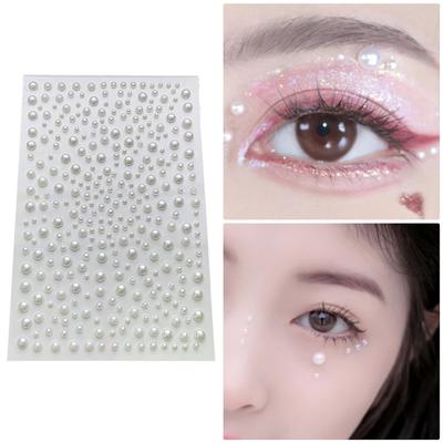 Наклейки со стразами Искусственный жемчуг Самоклеящиеся противоскользящие Фестивальные украшения для лица Наклейка на концертный макияж Волосы на лице Украшение тела Подвески со стразами