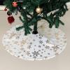 Юбка для рождественской елки, луна, звезда, снежинка, юбка для елки, двухслойная, зимняя, праздничная, декоративная, домашний коврик для карандаша, рождественская елка
