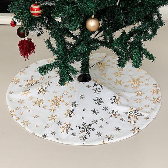 Юбка для рождественской елки, луна, звезда, снежинка, юбка для елки, двухслойная, зимняя, праздничная, декоративная, домашний коврик для карандаша, рождественская елка