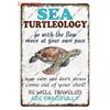 Vintage Sea Turtle Decor Sea Snail Metal Tin Sign Nautical Beach Ocean Theme Retro Seaside Underwater Summer Plates WY