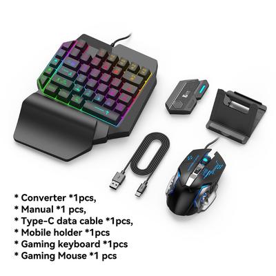 Адаптер для клавиатуры и мыши для мобильных игр, PUBG mobile, Game for Peace, для Call of Duty, Fornite и т. д.