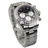VALENTINO DOMANI Watch with Black and Zirconia Bezel Men's Zirconia, Silver, Face, (VD006SB)