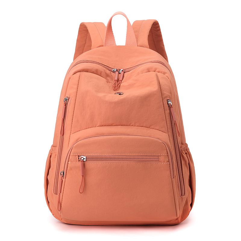 Lightweight Water-proof Nylon Student Schoolbag Trendy Leisure Large Capacity Simple Backpack Junior High School Campus Backpack