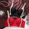 Seamless Underwear Women's Push Up Rings To Shrink Side Breasts Letter Strap Bra