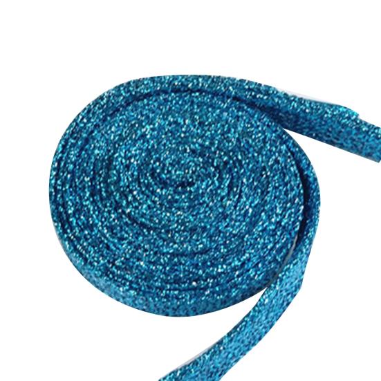 DYS 110 см модные плоские блестящие цветные шнурки для обуви, холщовые шнурки для шнурков