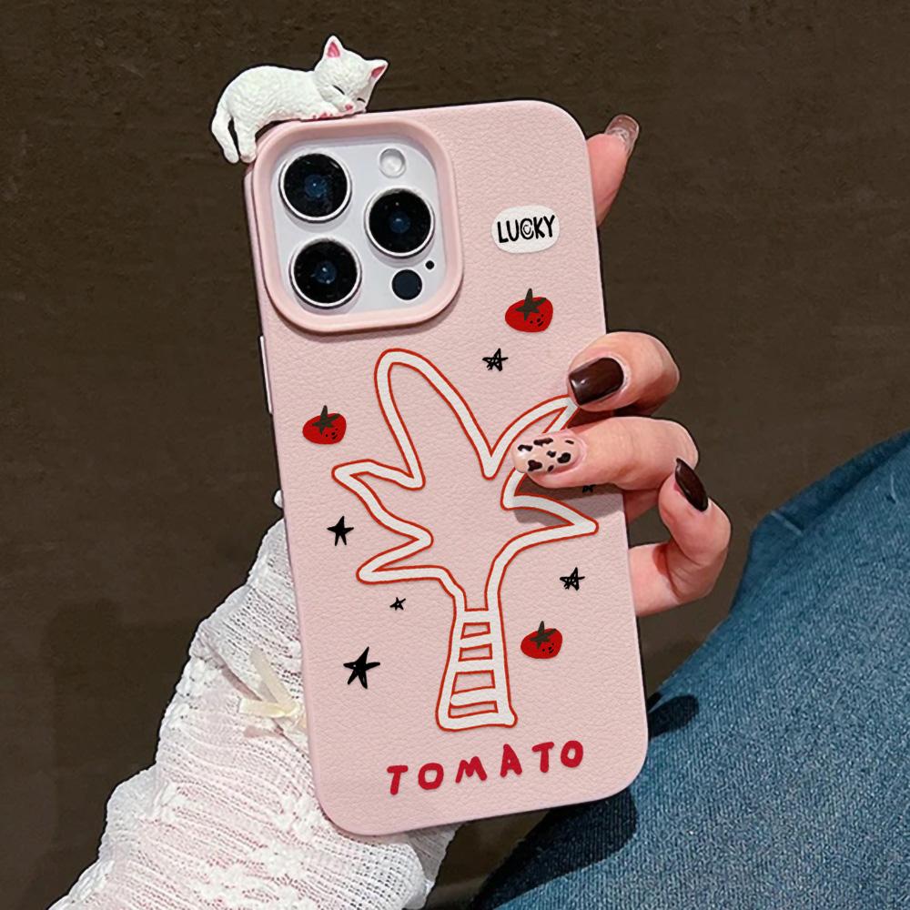 3D Чехол для телефона для iPhone 11 13 17 Pro Max 17 Air Case iPhone 13 15 16 Pro Max 12 14 Pro Max 14 15 Plus Милый 3D Котенок Мультяшный Кожаный