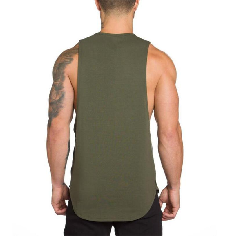 Muscleguys Gym Tank Tops Men Cotton Bodybuilding Clothing Muscle Vest Fitness Sleeveless Cut Arm Sports Singlets