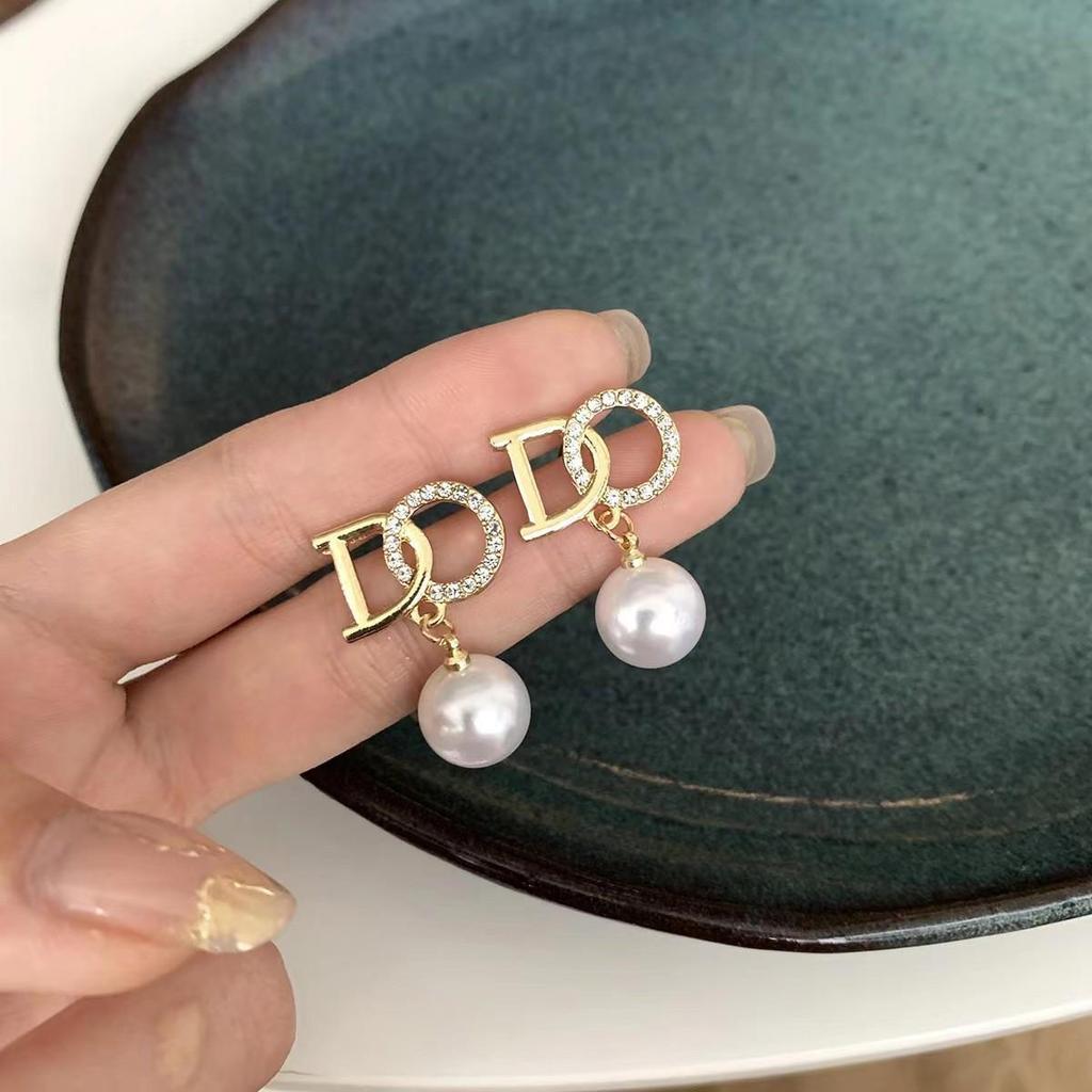 Женские серьги-подвески с французским барочным жемчугом в виде узлов - универсальный нишевый модный дизайн