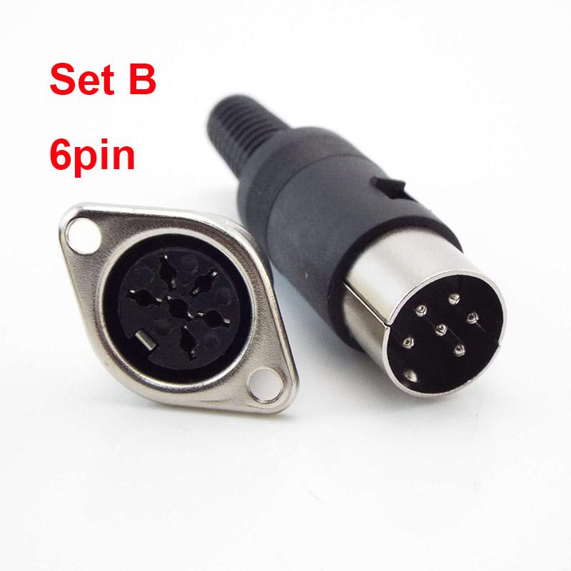 Адаптер аудио DIN 3/4/5/6/7/8 Pin DIN Male Female Plug с пластиковой ручкой Female Socket Корпусной разъем для крепления на панель