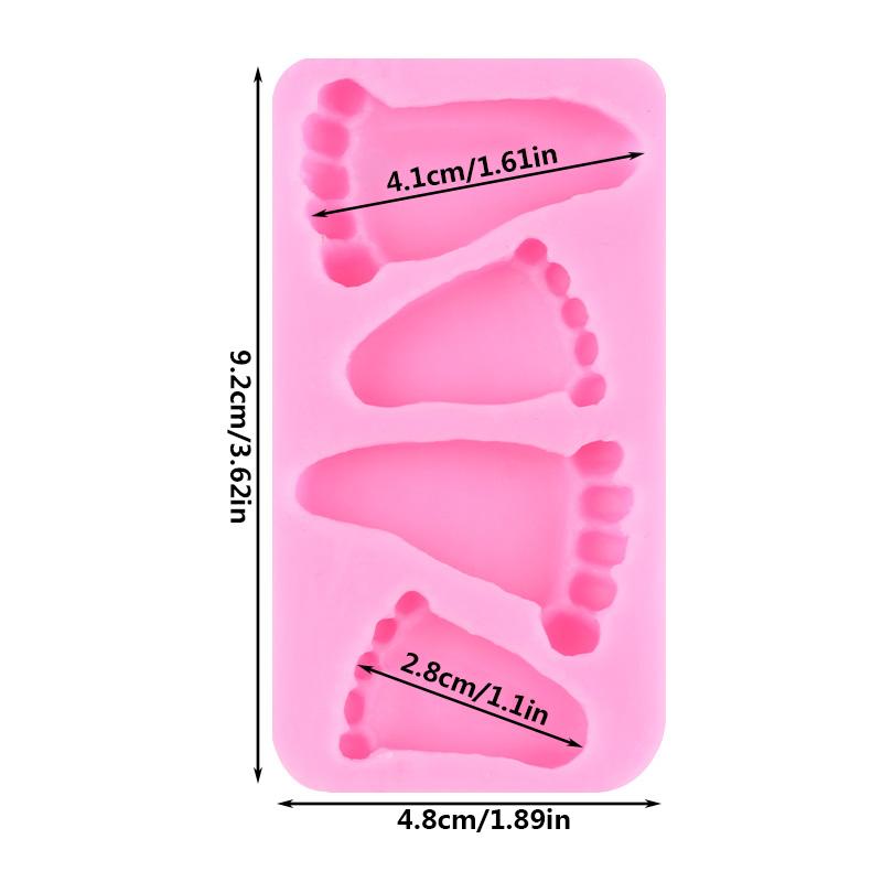 Детские силиконовые формы, детские формы для помадки для ног, инструменты для украшения торта, детские ручные формы для кексов, шоколадные конфеты, смоляные глиняные формы