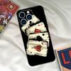 Poker Cards Phone Case For iPhone 15 14 12 11 13 16 17 Pro Max 15 16 Plus 13 Mini 16e 17 Air Funda Cover