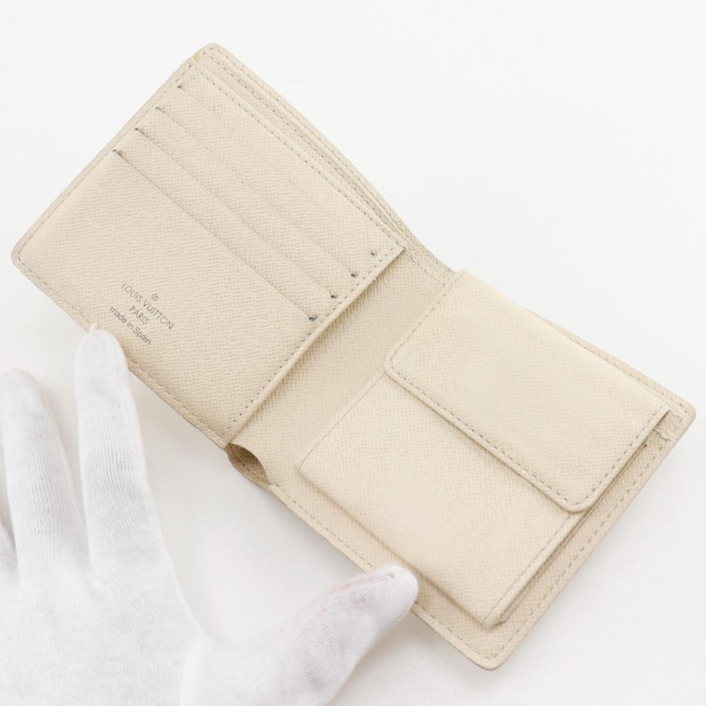 Louis Vuitton Кошелек Marco Bi-Fold N60018 Белый холст Damier Azur унисекс Б/у