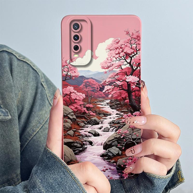 Funda For Vivo Y20i Y20 Y20A Y20T Y20S Y20G Phone Case Capa Soft Silicone Sweet Fashion Lovely Flower Panda Printed Cover Coque