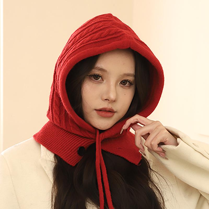 Женский комплект из вязаной шапки и шарфа из искусственного кашемира – толстый, теплый, ветрозащитный для осени и зимы