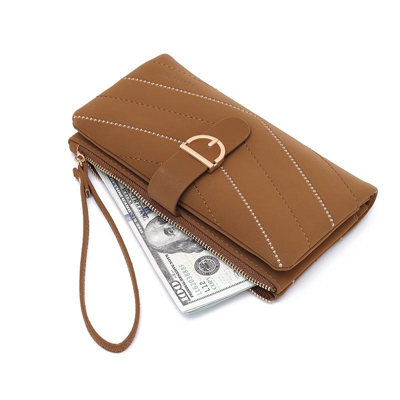 Women's Long Wallet Women's Retro Simple Buckle Women's Handbag