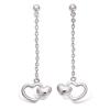 [L1268] - Silver 'Love' Silver Earrings (rhodium-plated) - 35x10 Mm