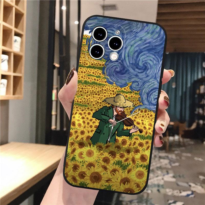 Чехол для телефона с рисунком Ван Гога для iPhone 15 14 Pro Max 13 12 11 Pro Max XSMax XR 12 13 mini 14 Plus Shell
