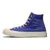 Converse 1970-е Chuck Hi QS Потертые нашивки Высокие парусиновые кеды Унисекс Синие 158604C