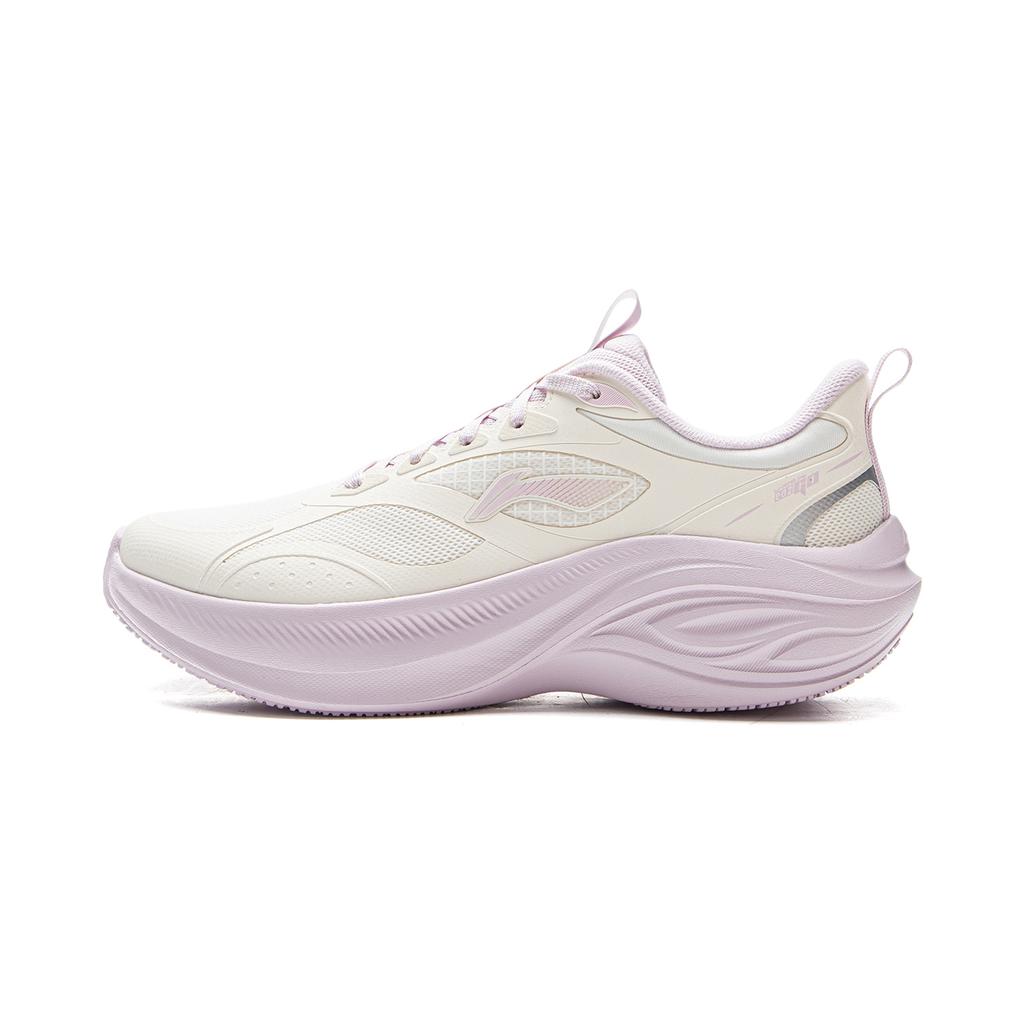 LiNing Lingbo V2 Thick Sole Increased Height Soft Rebound Casual Running Shoes Women Sneakers Cloud-White ARSV104-1
