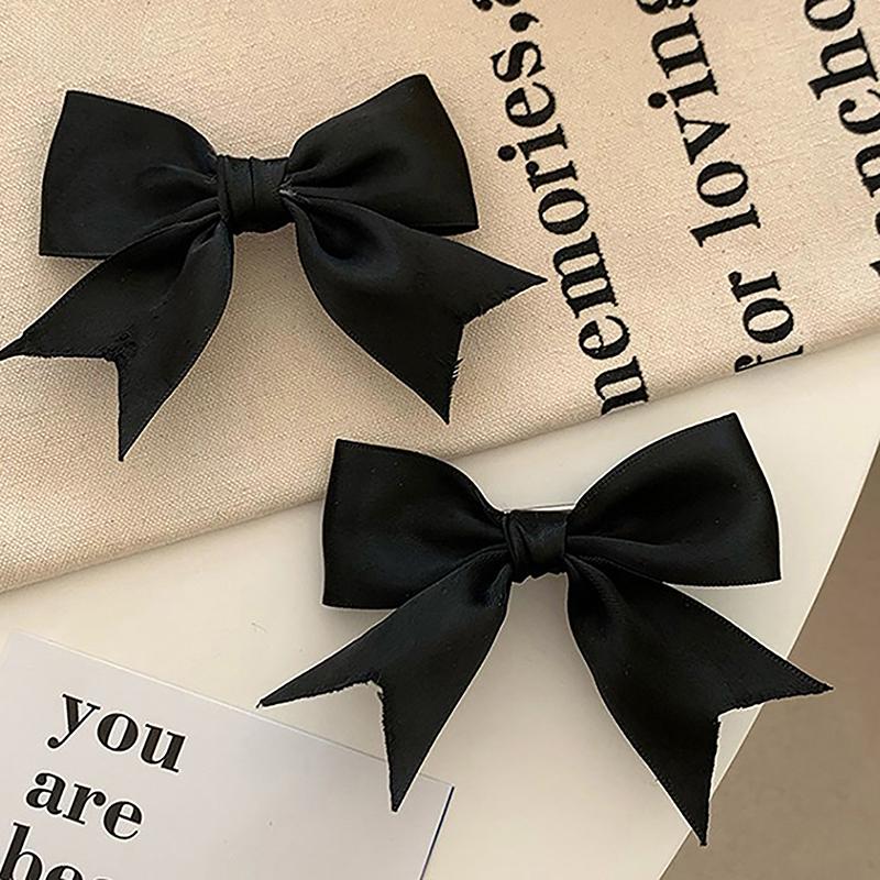 Милые головные уборы для девочек, модные атласные заколки для волос с бантом, элегантные заколки, аксессуары для волос, лента, женский подарок на день рождения