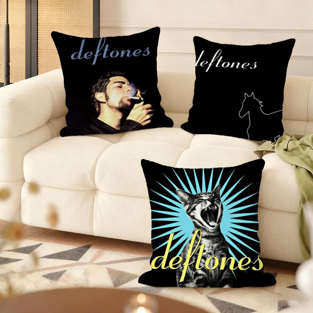 Чехол для подушки Deftones (D) Мягкий коротковорсовый чехол для подушки Гладкая уютная текстура Эстетичный чехол для подушки Декор для дома