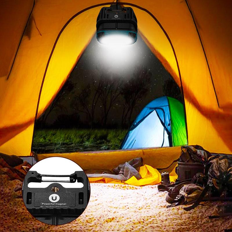 Rechargeable Cob Work Camping Light With Built-In Battery - Led Strong Magnet Tent Light And Flood Flashlight For Outdoor Advent