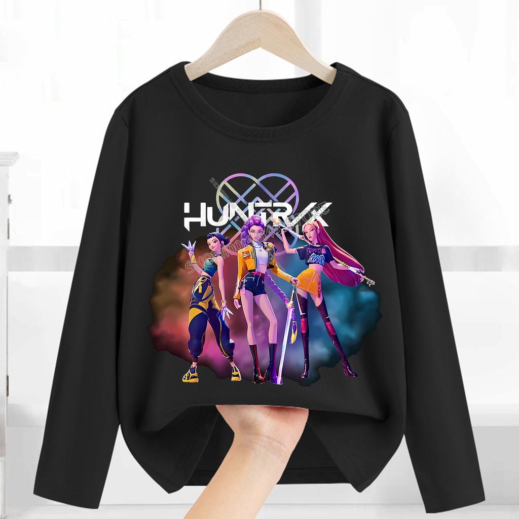 Футболки для девочек с длинным рукавом, детская мультяшная одежда, модная одежда, детская одежда, повседневный топ с круглым вырезом и длинным рукавом