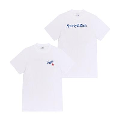 SporTy Насыщенная унисекс футболка Dodgers Serif Wh01